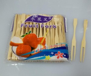 ( 竹製 )  水果叉 每包100支 