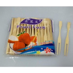 ( 竹製 )  水果叉 每包100支 